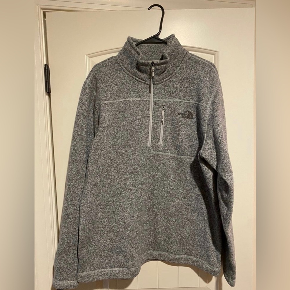 The North Face fleece pullover sweater large mens heather grey